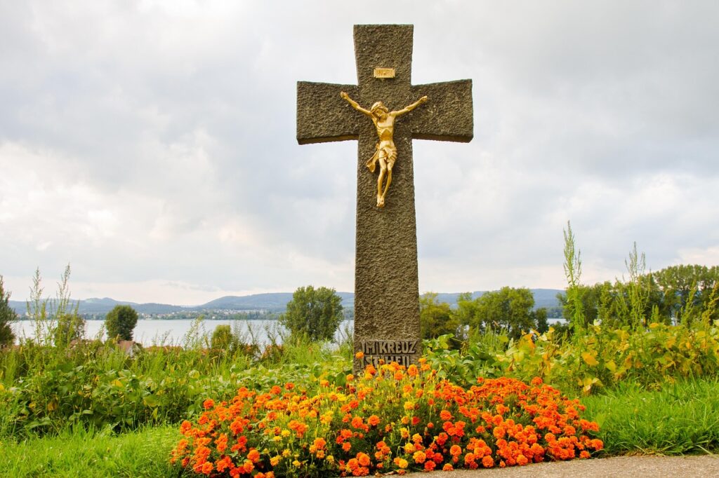 wayside cross, cross, lake constance